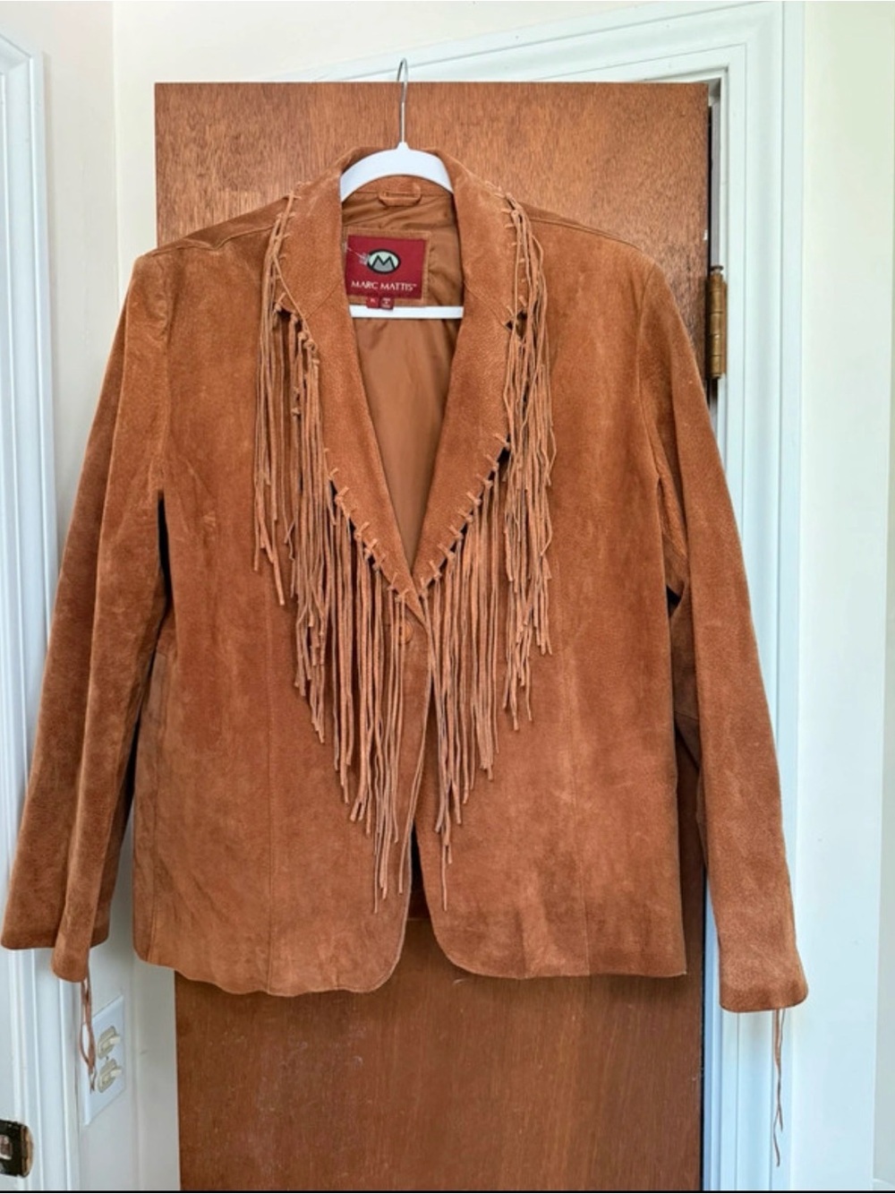 Vintage Marc Mattis Western Brown Soft Genuine Leather Jacket with Tassels